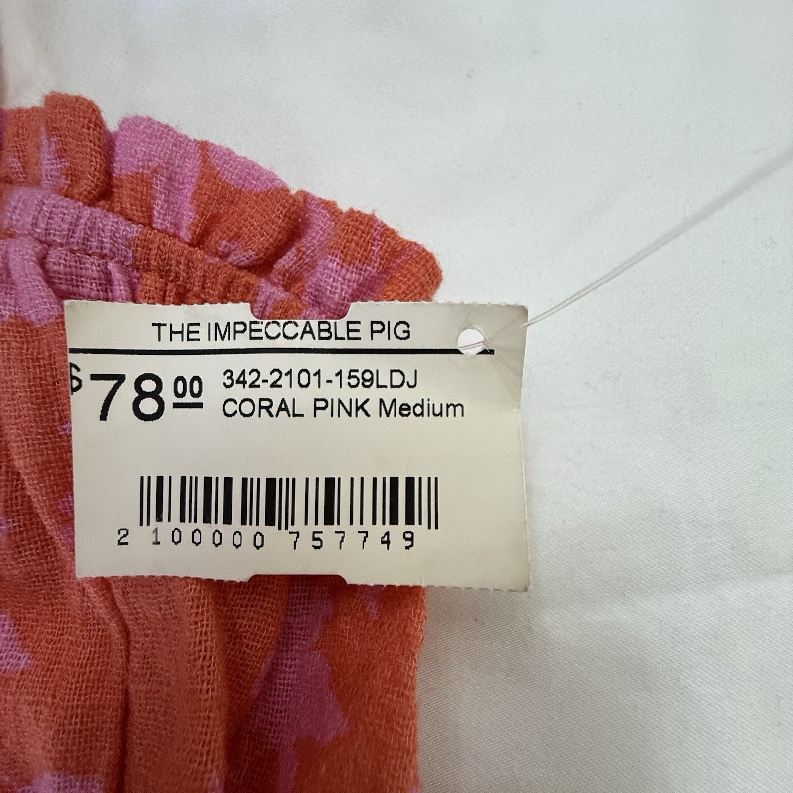 The Impeccable Pig Coral & Pink Floral Spaghetti Strap Sundress Coquette M Nwt — image 3 of 6